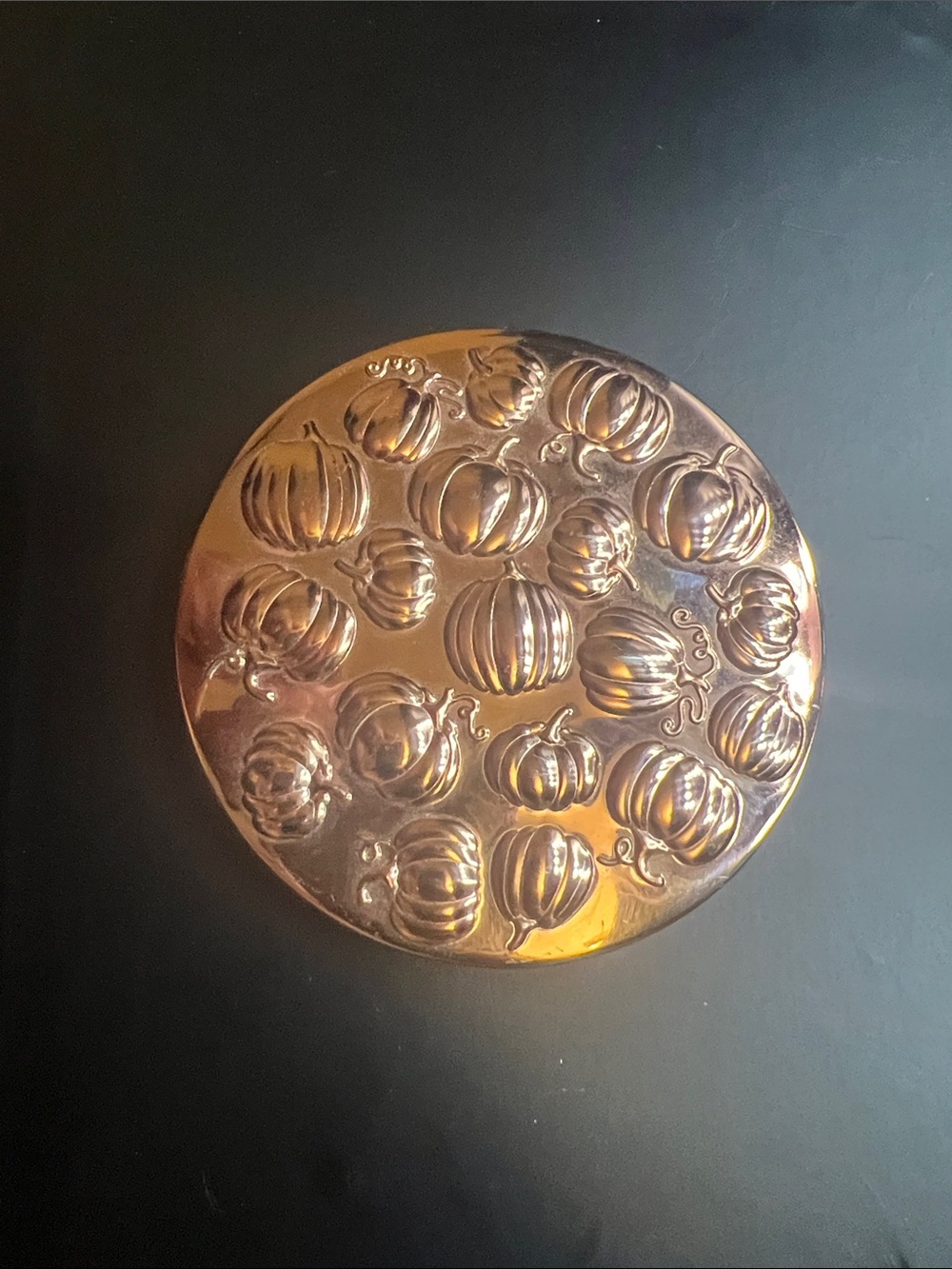 Copper Pumpkin Bath and Body Works Candle Top